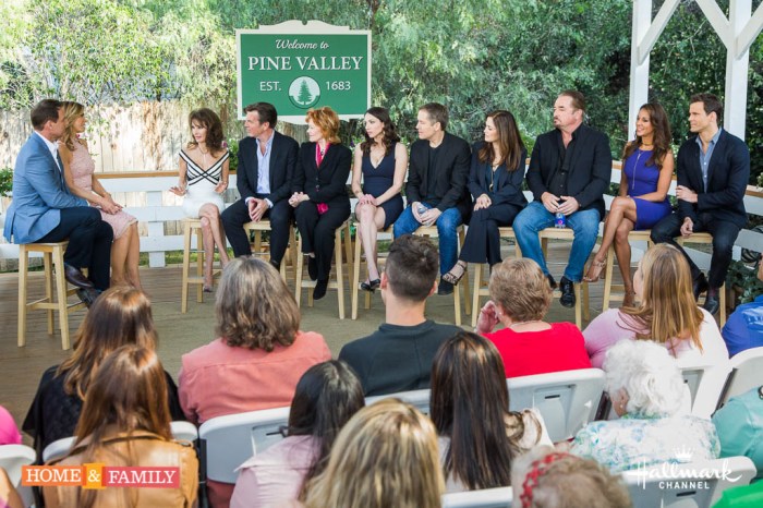 It’s our “All My Children” reunion show. Mark Steines and Debbie Matenopoulos welcome guest host Susan Lucci. Actors Peter Bergman, Kim Delaney, Lawrence Lau, Eden Riegel, Kathleen Noone, Eva LaRue, John Callahan, Cameron Mathison, Jill Larson, and Michael E. Knight join us. Actress Taylor Miller cooks a homey chicken stew. We pay tribute to creator Agnes Nixon. Debbie makes a delicious no-fry fried ice cream. Susan shares her secret to staying fit. Paige Hemmis has a DIY photo album. Kym Douglas shows us how to look like a soap star. Lawrence Zarian has the hottest statement ensembles. Save money with Hollywood Steals and Sandie Newton. Credit: © 2017 Crown Media United States, LLC | Photo: Alexx Henry Studios, LLC / jeremy lee
